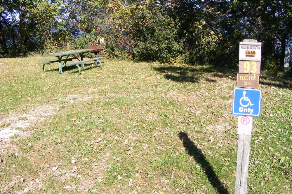 Campsite 093 in Marble Beach State Park Campground at Marble Beach